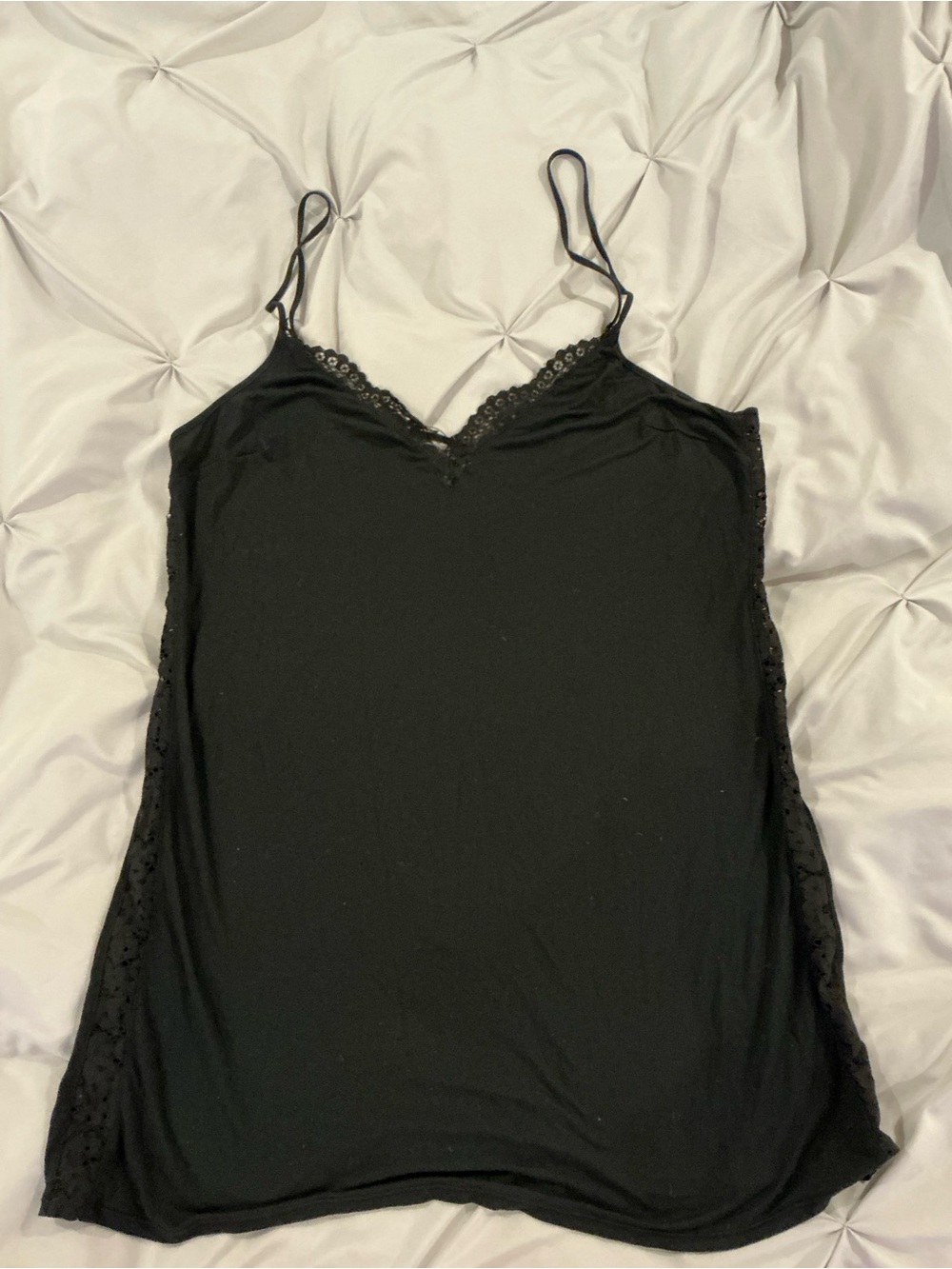 GUC Women’s Victoria's Secret Black Modal Lace Nightie/Slip - Size XL